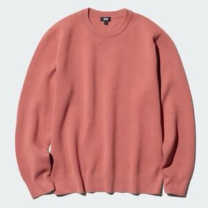 Uniqlo Milano Ribbed Crew Neck Sweater - Coral